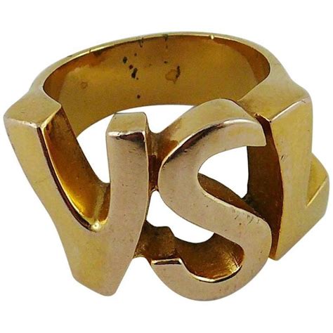 ysl letter ring|ysl ladies rings.